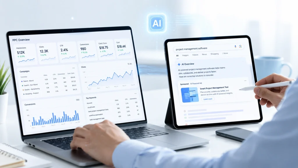 PPC management services with AI search ad analytics
