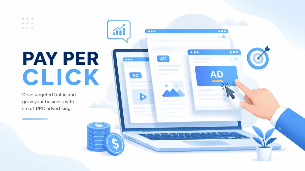 PPC services illustration for digital ad growth