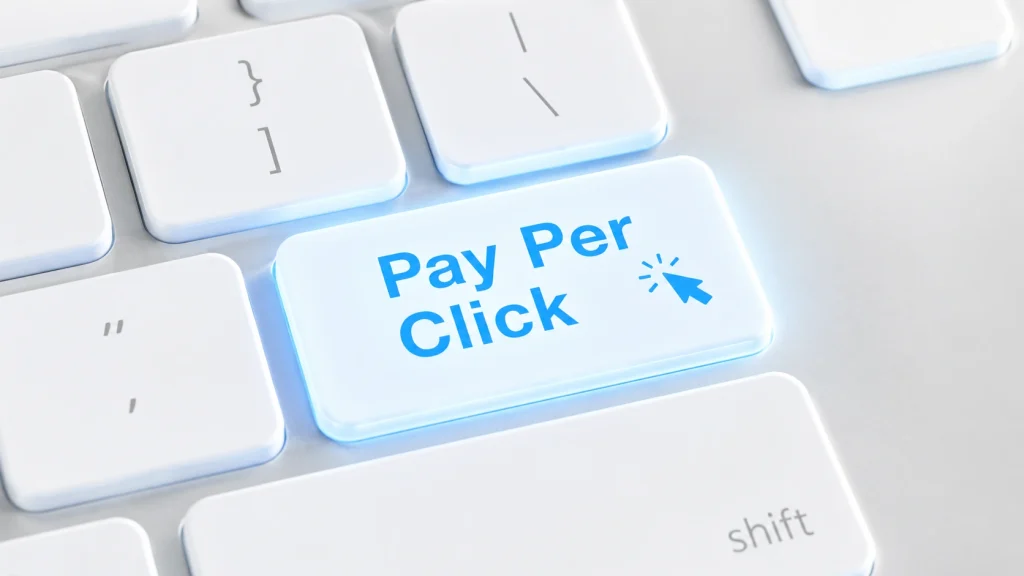 PPC services keyboard key for online ad campaigns