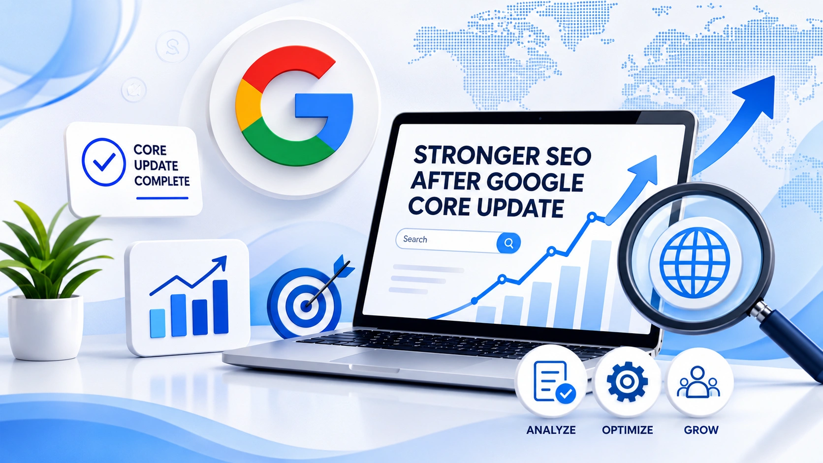 SEO Service Providers analyzing search rankings after Google update